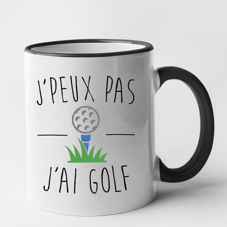 Mug J'peux pas j'ai golf Noir