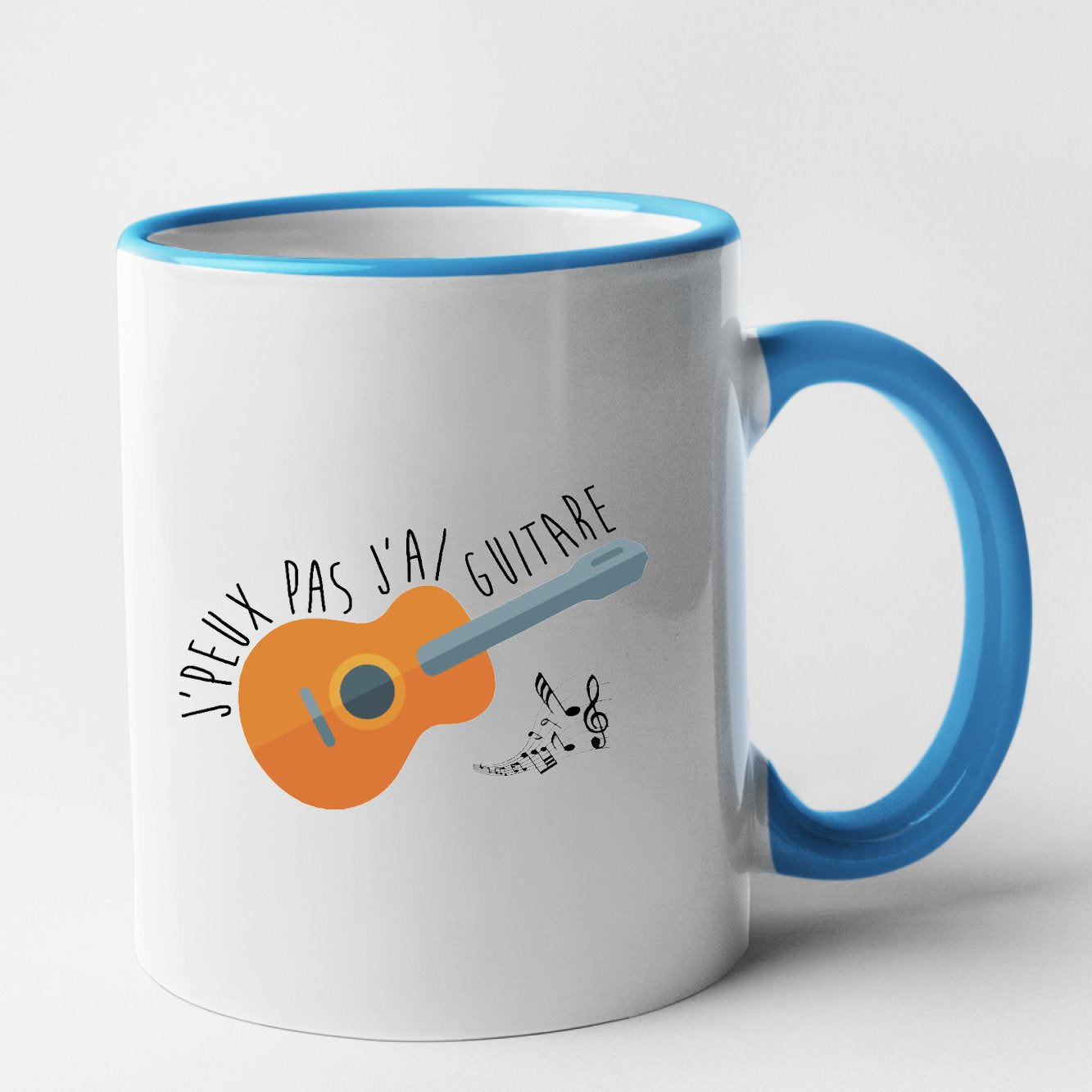 Mug J'peux pas j'ai guitare Bleu