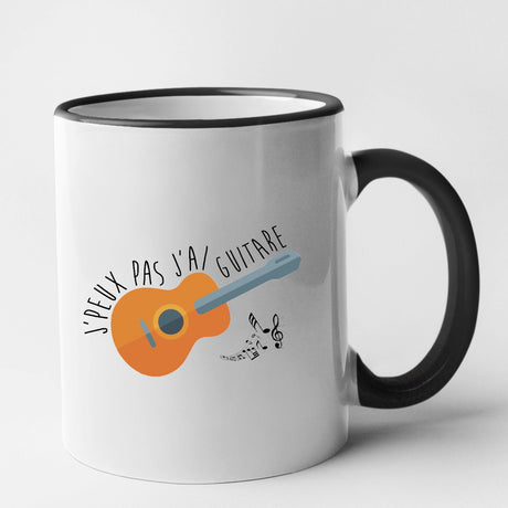 Mug J'peux pas j'ai guitare Noir