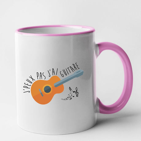 Mug J'peux pas j'ai guitare Rose