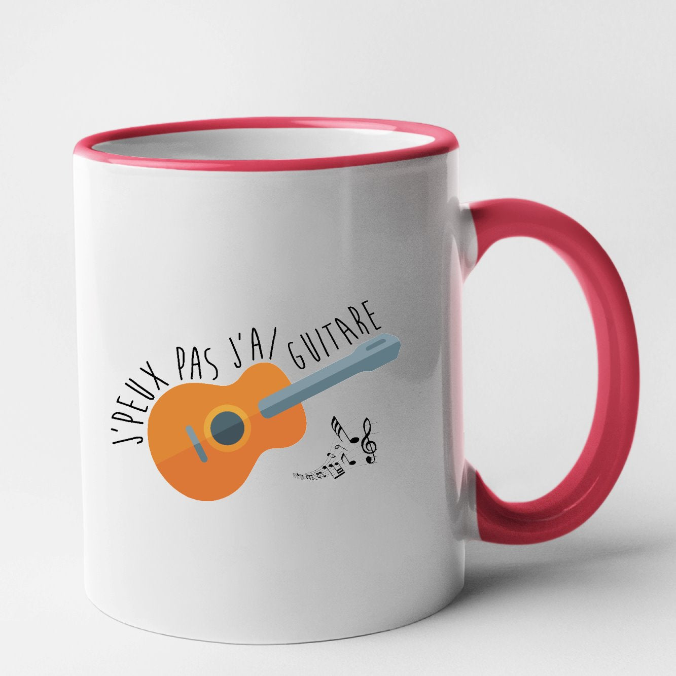 Mug J'peux pas j'ai guitare Rouge