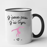 Mug J'peux pas j'ai gym Noir