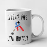 Mug J'peux pas j'ai hockey Blanc