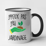 Mug J'peux pas j'ai jardinage Noir