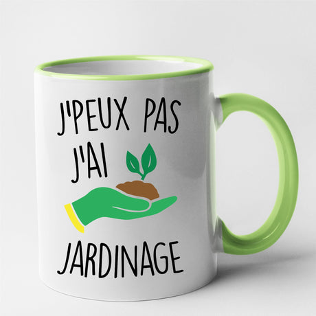 Mug J'peux pas j'ai jardinage Vert