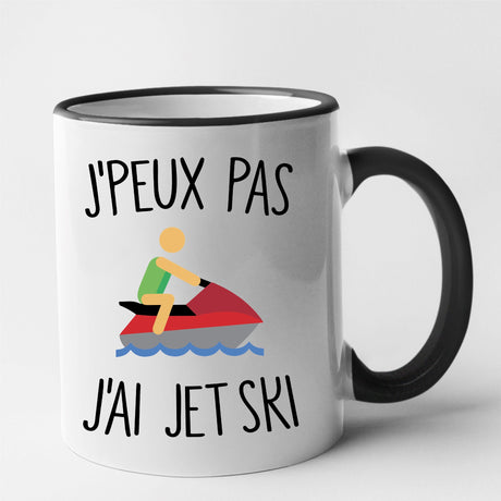 Mug J'peux pas j'ai jet ski Noir