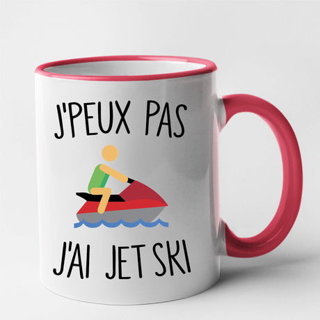 Mug J'peux pas j'ai jet ski Rouge