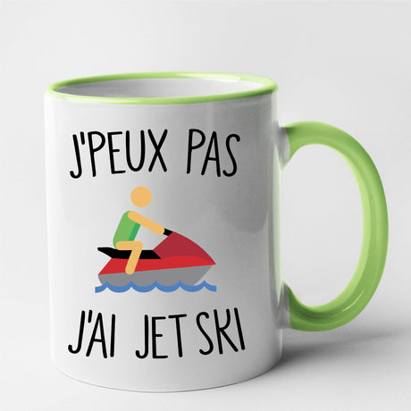 Mug J'peux pas j'ai jet ski Vert