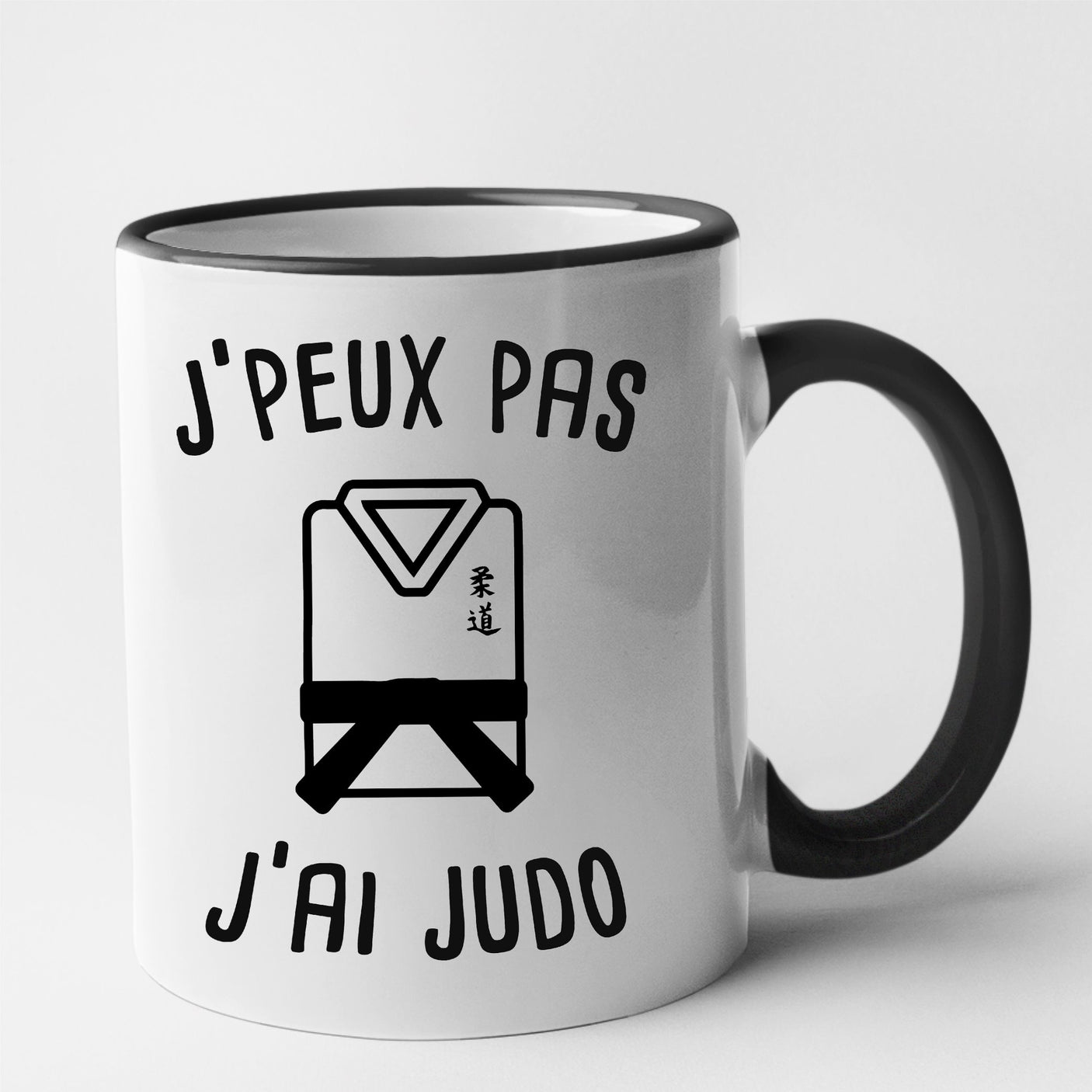 Mug J'peux pas j'ai judo Noir