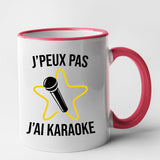 Mug J'peux pas j'ai karaoke Rouge