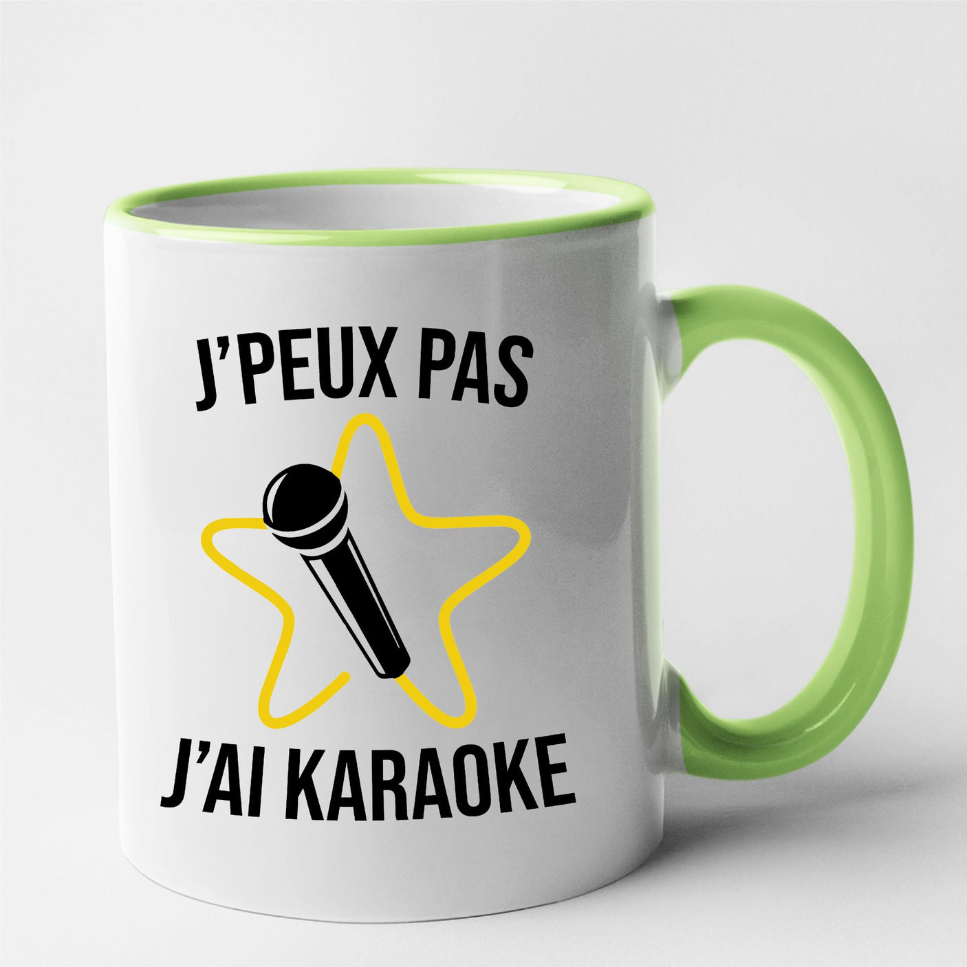 Mug J'peux pas j'ai karaoke Vert