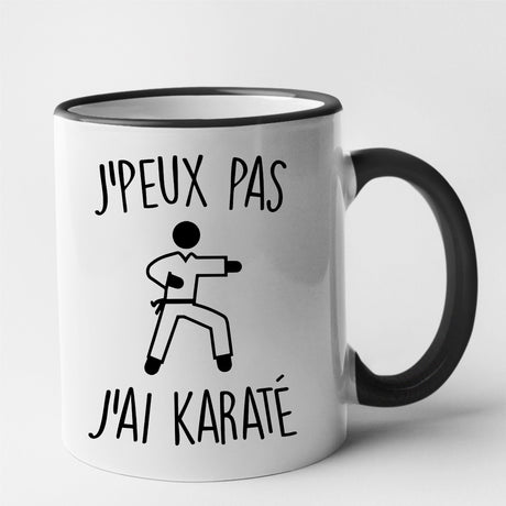 Mug J'peux pas j'ai karaté Noir