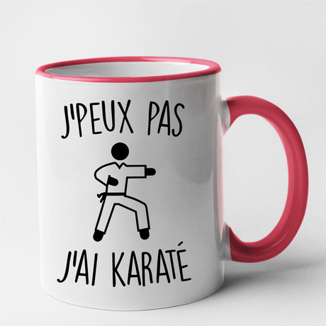 Mug J'peux pas j'ai karaté Rouge