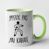 Mug J'peux pas j'ai karaté Vert