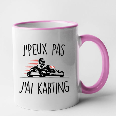 Mug J'peux pas j'ai karting Rose