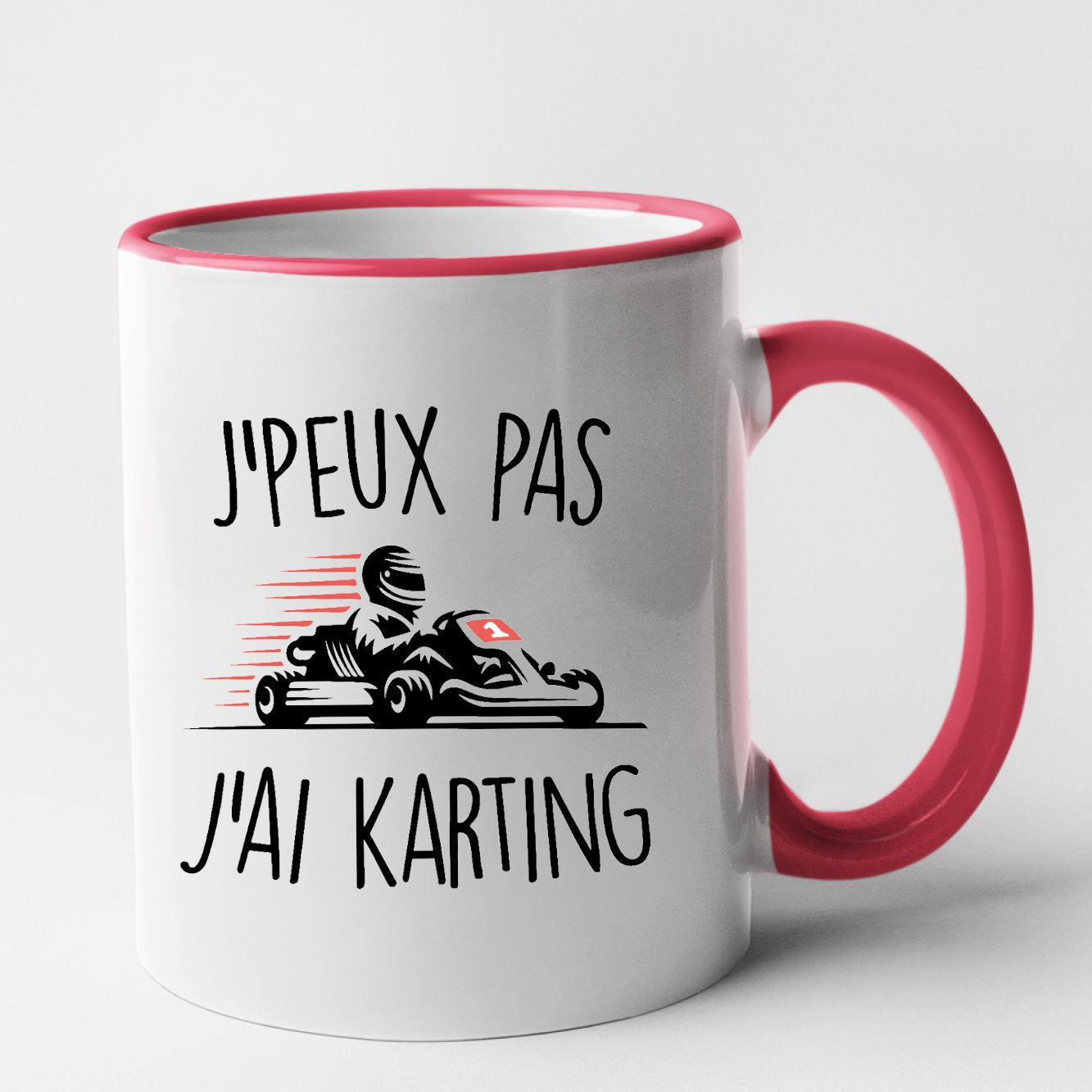 Mug J'peux pas j'ai karting Rouge