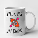 Mug J'peux pas j'ai kayak Blanc