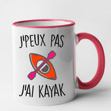 Mug J'peux pas j'ai kayak Rouge