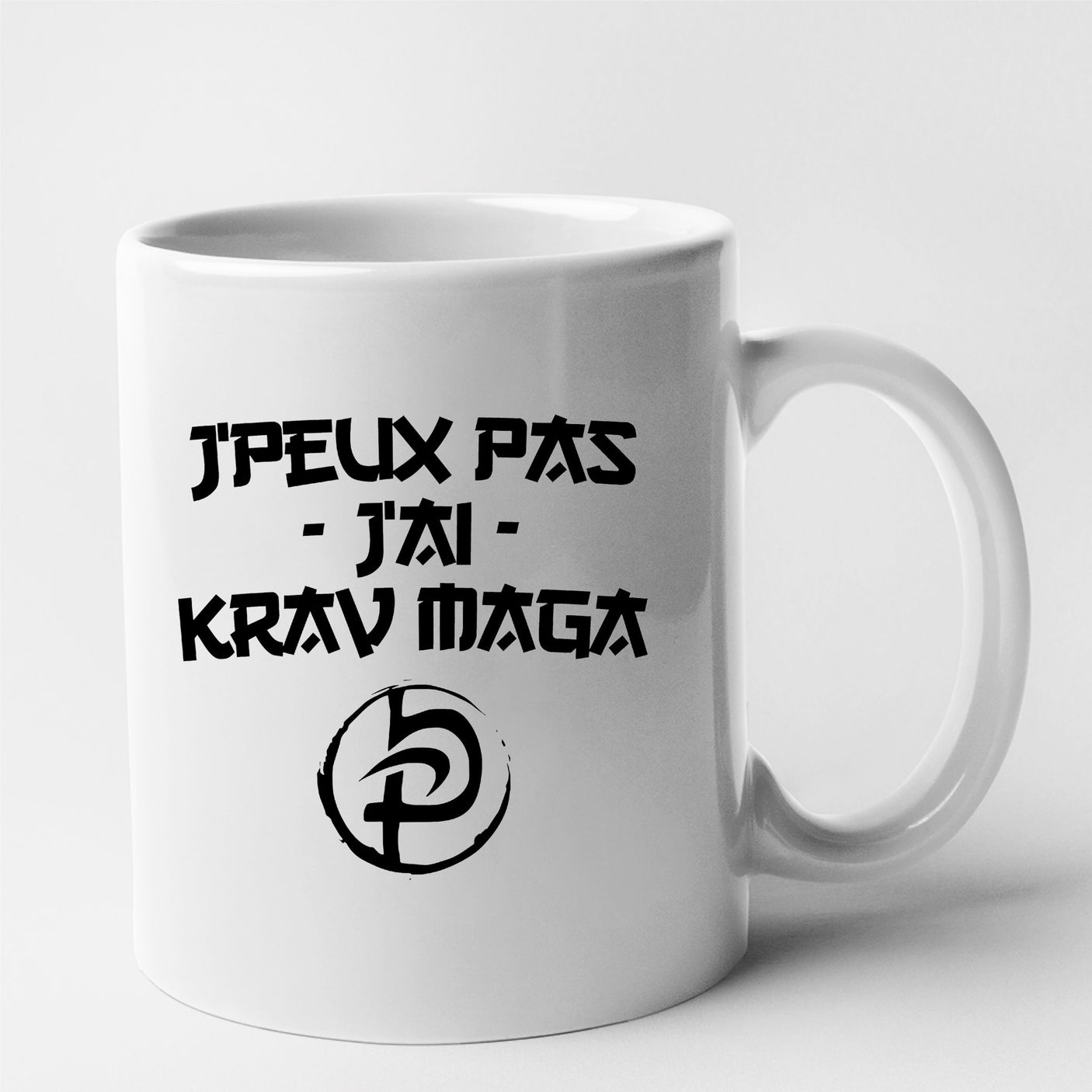 Mug J'peux pas j'ai krav maga Blanc