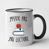 Mug J'peux pas j'ai lecture Noir