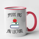 Mug J'peux pas j'ai lecture Rouge