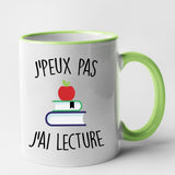 Mug J'peux pas j'ai lecture Vert