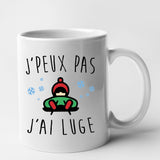 Mug J'peux pas j'ai luge Blanc