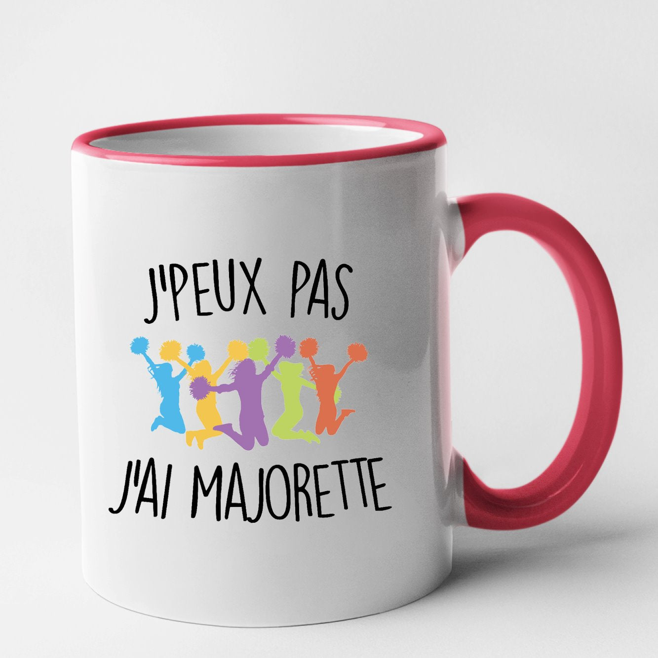 Mug J'peux pas j'ai majorette Rouge