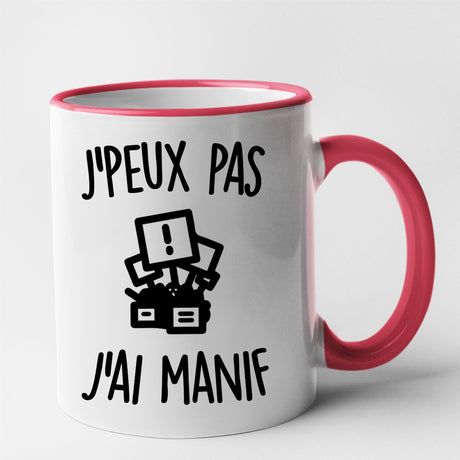 Mug J'peux pas j'ai manif Rouge