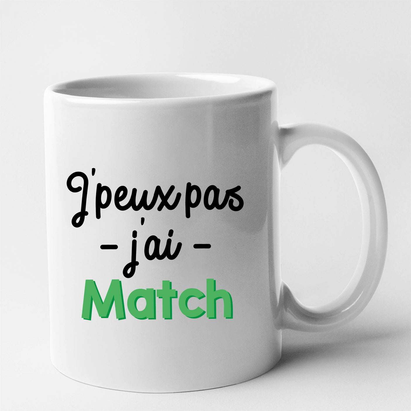 Mug J'peux pas j'ai match Blanc