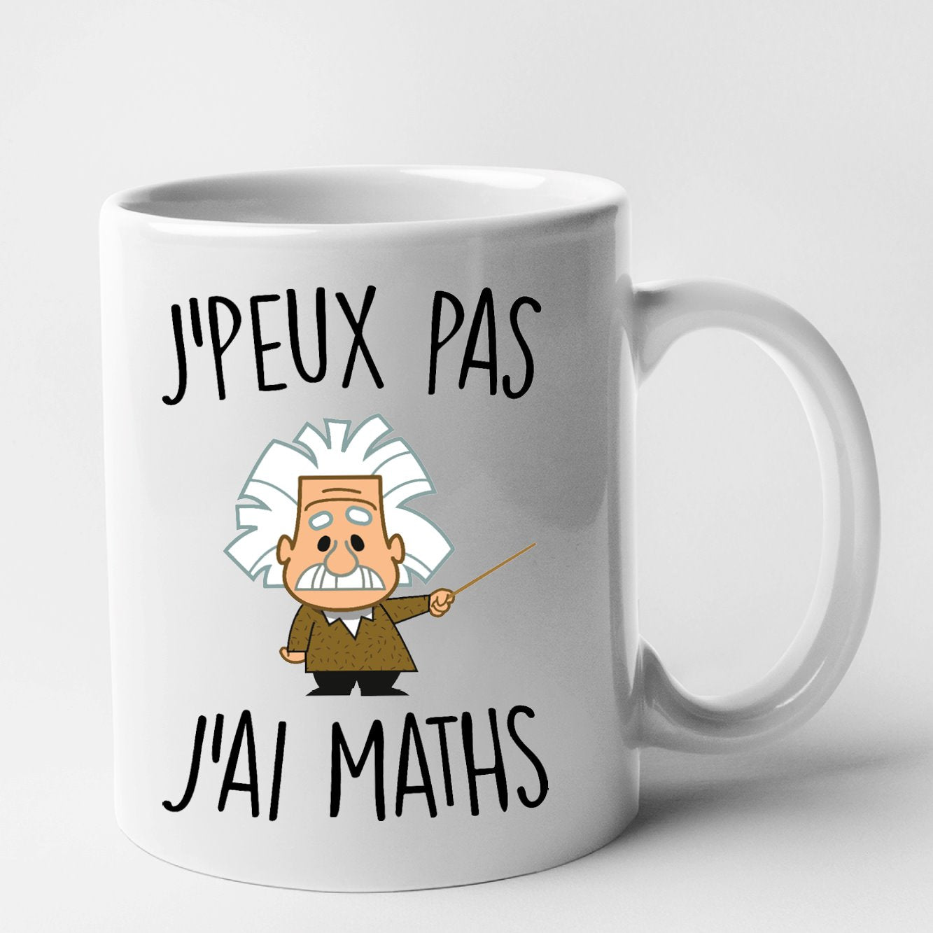 Mug J'peux pas j'ai maths Blanc