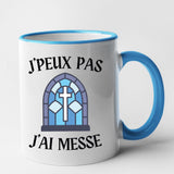 Mug J'peux pas j'ai messe Bleu