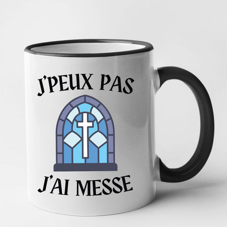 Mug J'peux pas j'ai messe Noir