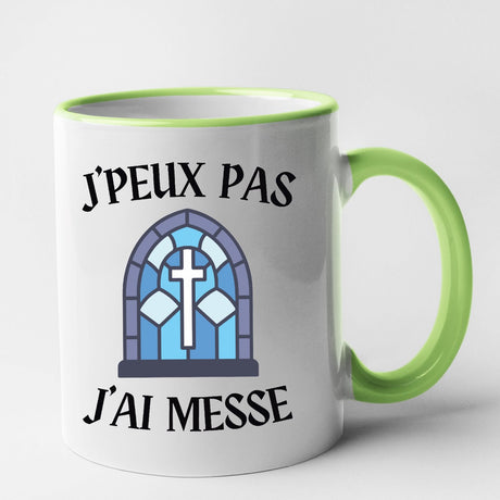 Mug J'peux pas j'ai messe Vert