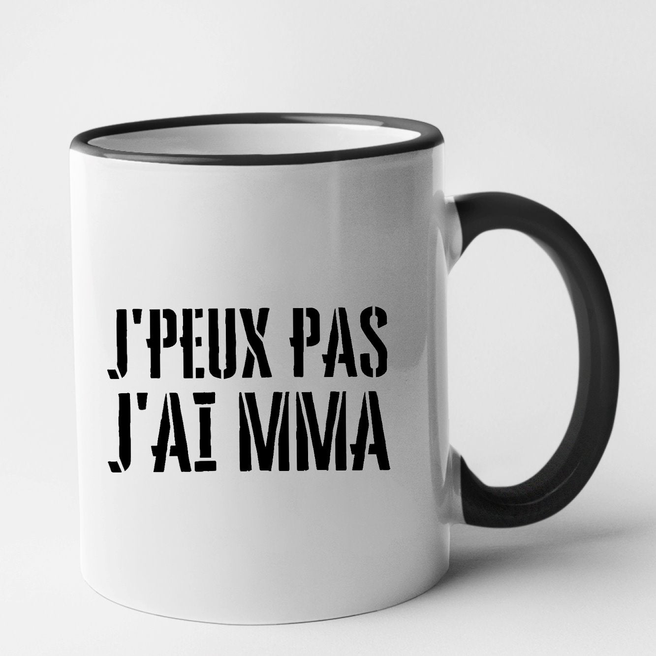 Mug J'peux pas j'ai MMA Noir