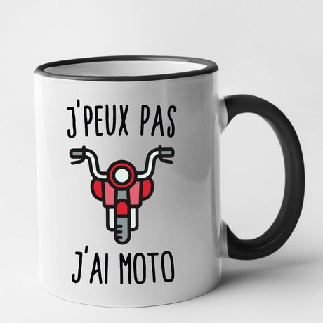 Mug J'peux pas j'ai moto Noir