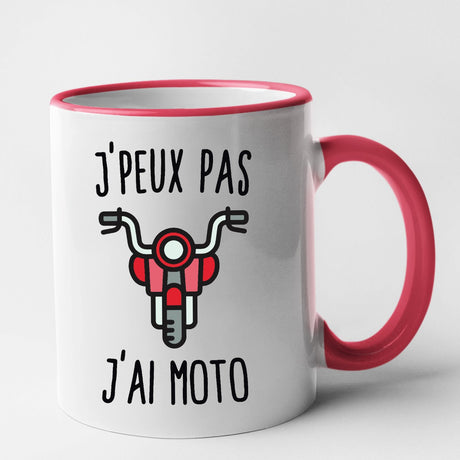 Mug J'peux pas j'ai moto Rouge