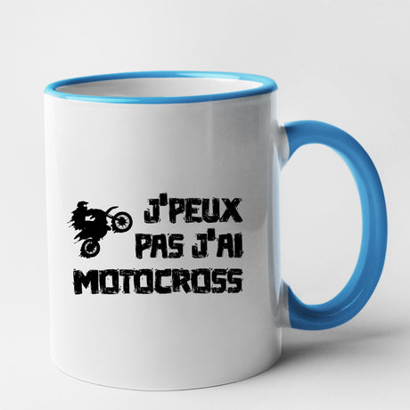 Mug J'peux pas j'ai motocross Bleu