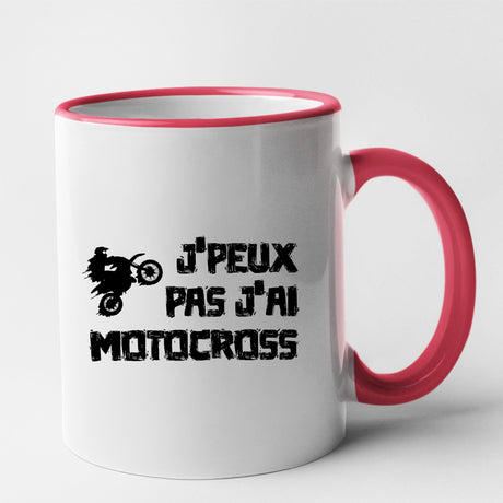 Mug J'peux pas j'ai motocross Rouge