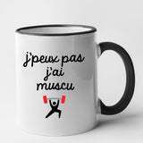 Mug J'peux pas j'ai muscu Noir