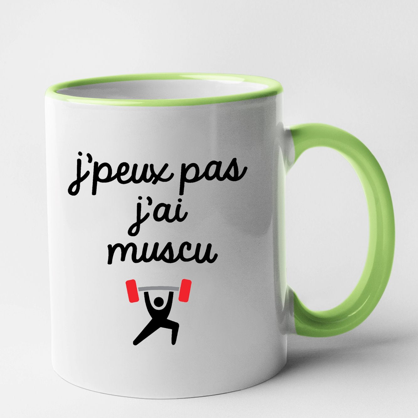 Mug J'peux pas j'ai muscu Vert