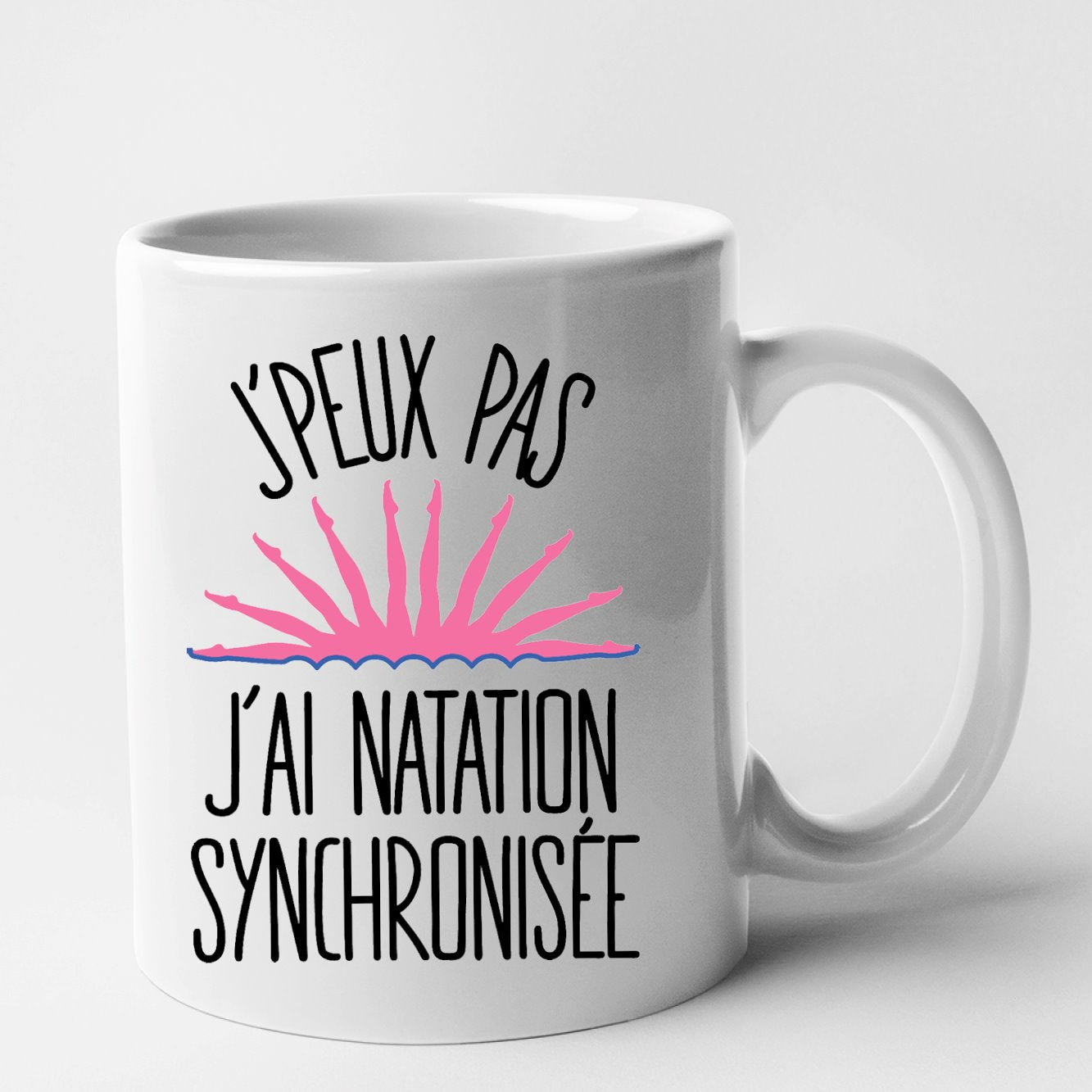 Mug J'peux pas j'ai natation synchronisée Blanc