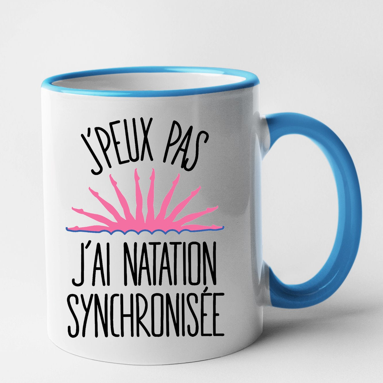 Mug J'peux pas j'ai natation synchronisée Bleu