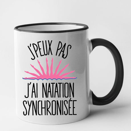 Mug J'peux pas j'ai natation synchronisée Noir