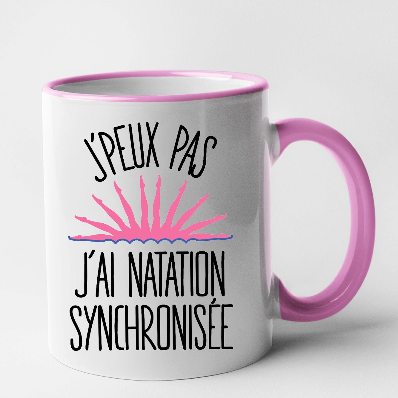 Mug J'peux pas j'ai natation synchronisée Rose