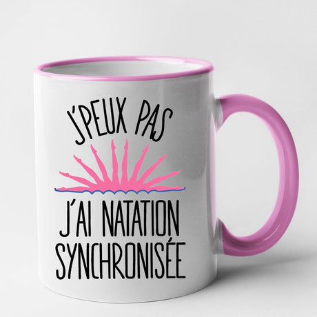 Mug J'peux pas j'ai natation synchronisée Rose