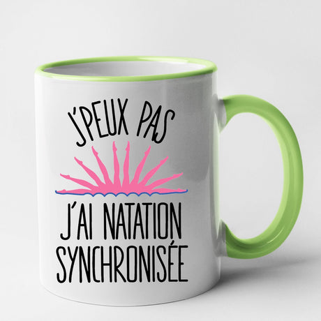 Mug J'peux pas j'ai natation synchronisée Vert