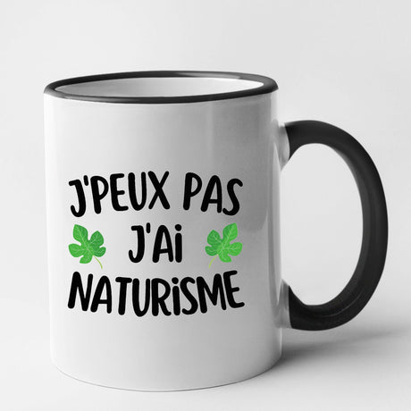 Mug J'peux pas j'ai naturisme Noir