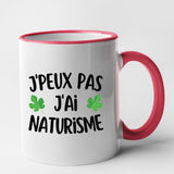 Mug J'peux pas j'ai naturisme Rouge