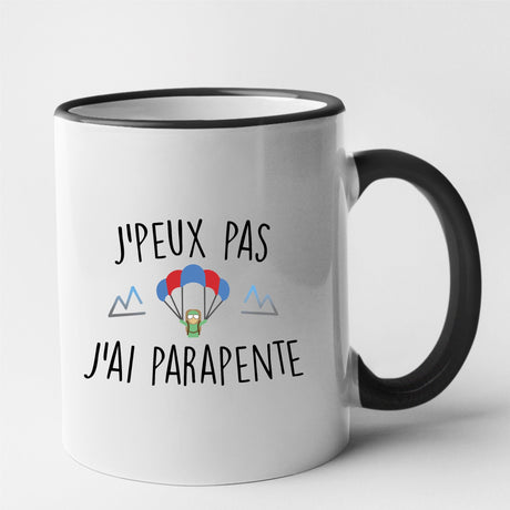 Mug J'peux pas j'ai parapente Noir